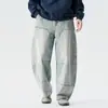 Jeans de mezclilla para hombre de otoño talla grande estilo japonés retro de Hong Kong, ropa de trabajo leñador, pierna curva, unisex, estilo de moda callejero H822