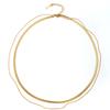 Collar Figaro de acero inoxidable chapado en oro de 18 quilates para mujer, estilo transfronterizo europeo y americano, cadena de acero de titanio combinable.