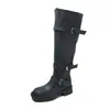 Fivela de cinto vintage em estoque, botas de cavaleiro para mulheres, verão de 2026, sola grossa, que aumenta a altura, versátil, emagrecedora, moda, botas longas