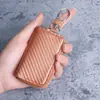 Funda Universal para Llave de Coche, Estuche de Cuero para Llave de Coche Multifuncional con Cremallera Única, Mini Estuche de Cuero para Llave, Accesorio Retro para Colgar en la Cintura