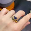 Explosiones al por mayor de fábrica anillo de zafiro natural plata S925 incrustado con la piedra principal 6*8 vendiendo Europa y Estados Unidos una generación de cabello