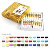 Conjunto de prática para estudantes de pigmentos de pintura chinesa tradicional Marley 12 cores 18 cores 24 cores 36 cores em caixa suprimentos de arte para pintura de paisagem a tinta