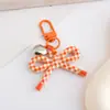 Llavero Rojo Ankora Elegante Lazo Colgante de Corazón Accesorio de Espejo Decoración de Bolsa DIY Cuerda para Colgar