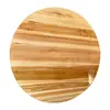 Mesa redonda de madera maciza en stock para uso comercial en puestos de comida y restaurantes, panel de mesa de comedor redonda grande de madera de cedro, mesa redonda de madera al por mayor