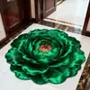Tapete de Chão Veludo Cristal Rosa Simulado Estilo Chinês Flor Grande de Formato Especial Tapete de Chão Sala de Estar Cozinha Banheiro de Casa Tapete Absorvente para Pés