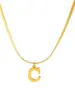 Collar de Acero Inoxidable con Colgante de Letra Inicial Ins Transfronterizo Chapado en Oro de 18K Cadena para el Cuello Impermeable Joyería de Alta Gama Estilo Pareja