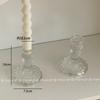 Candelabro de cristal con relieve retro de estilo europeo, para mesa de fotos, adornos románticos, candelabro de aromaterapia de estilo francés.