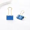 Clipe de papel longo colorido 19mm cabo dourado azul escuro vermelho rosa 32mm médio pequeno fresco metal clipe de bilhete atacado