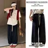 Pantalones de Maternidad 2025 Nuevo Verano Slim Casual Sin Vientre Pierna Ancha Encaje Yamamoto Empalmado Pantalones Largos hasta el Piso Ropa de Verano
