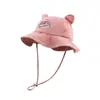 Sombrero de Pescador de Mezclilla con Orejas de Oso para Mujer, Sombrilla de Primavera y Verano, Protección Solar, Sombrero de Pescador, Japonés, Versátil, Para Mostrar Cara Grande, Sombrero Pequeño