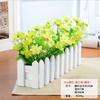 Cerca de Flores Simuladas Set de Plantas Verdes Flor Falsa Orquídea Saltarina Crisantemo Pequeña Flor Verde Rosa Diamante Decoración de Oficina Bonsái