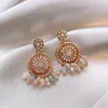 Pendientes de gota con incrustaciones de diamantes transfronterizos europeos y americanos, pendientes de lujo de alta gama, accesorios para orejas de moda de nicho, venta al por mayor desde fabricante de Yiwu