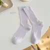 Calcetines Finos Sin Costuras Estilo Ballet para Mujer, Calcetines de Color Sólido de Moda a Media Pantorrilla para Primavera y Verano, Calcetines Holgados Calados Combinados con Mocasines