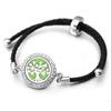 2023 Nuevo Pulsera de Aromaterapia de Cuero y Acero Inoxidable Árbol de la Vida Difusor Zircón Pulsera de Moda Joyería