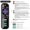 Aplicável ao controle remoto RC280 da TV ROKU para TCL ROKU TV, TODAS AS TVS ROKU