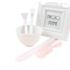 Cuenco de silicona blanca simple para mascarilla, herramienta de spa para hacer mascarillas caseras, venta directa de fábrica