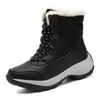 Zapatos de mujer de otoño e invierno con suela gruesa y ligera de EVA transfronterizos versión coreana de Botas de Nieve de caña alta con forro de terciopelo cálido zapatos de algodón una generación de pelo