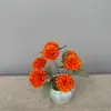 Flores Artificiais para Casamentos, Crisântemos Ping Pong, Frete Internacional Disponível, Flores de Seda para Arranjos de Casamento, Flores Artificiais Realistas de Alta Qualidade