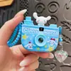 Chaveiro de Câmera Sanrio em Forma de Barco Fofo Desenho Animado Kuromi KT Brinquedo Luminoso Pingente de Mochila de Estudante Presente