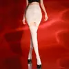 Vestido ajustado brillante con tirantes incorporados, medias hasta la rodilla, conjunto de lencería seductor de encaje de cintura alta sin retirada