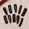 Grampos de cabelo de bolinhas em tecido de alta qualidade, presilhas laterais e acessórios de cabelo para meninas, usados para estilizar franjas e controlar cabelos soltos - atacado