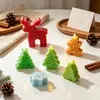 Moldes de silicona para velas de Navidad, moldes para velas perfumadas de árbol de Navidad DIY, reno, hombre de jengibre y copo de nieve, al por mayor