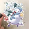50 Adesivos de Aquarela Exquisitos com Tema de Inverno Animal de Estimação Caderno Transparente Celular Mala Copo d'Água Decoração Adesivos de Grafite
