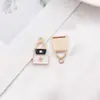 1 Acessório de Joia DIY: Pingente de Liga Esmaltada de Batom e Perfume, Brinco, Tarraxa para Orelha Materiais de Acessório DIY