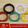 Anel de Ágata Brasileira Natural, Anel de Dedo, Anel de Corrida para Mão, Anel de Calcedônia Jade, Anéis de Casal, Benefícios de Transmissão ao Vivo, Fonte de Suprimento