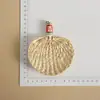 DIY Año Nuevo Natural Hecho a Mano Bambú Hierba Tejida Calabaza Pequeña Regalo de Inauguración de Año Nuevo Ramo Arte Floral Adorno Colgante Decorado a Mano