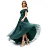 Vestido de Noche Oscuro de Alta Gama Estilo Pintura al Óleo de un Hombro, Vestido Largo con Abertura Fruncida de Malla en la Cintura, Ropa de Noche de Lujo Ligero
