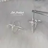 Pendientes de Estrella Diseño Estilo Coreano para Mujer, Pendientes de Aguja de Plata Moda Personalidad Gama Alta Nicho, Nuevos Exquisitos Accesorios Versátiles para Orejas