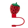 Tapas de Silicona para Popotes de Dibujos Animados Navideños 3D de Gran Venta Transfronteriza en Stock, Tapones a Prueba de Polvo para Vasos de Té de Leche, Cubiertas para Popotes, Accesorios para Popotes