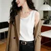 Camisola Versátil de Verão com Caimento Solto, Estilo Casual Simples, que Cobre o Corpo e Faz Você Parecer Mais Magra, em Cores Pastéis, Adequada para Uso Interno e Externo