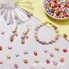 Pulsera de Granos de Café de Acrílico Estilo Picasso Hecha a Mano DIY Cadena para Teléfono Móvil Joyería con Cuentas Sueltas Colorida