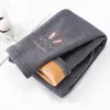 Leggings Espessos Sem Costura com Forro de Lã para Outono e Inverno para Meninas, Leggings Térmicas Infantis com Desenho Animado, Modelagem Slim para Uso ao Ar Livre