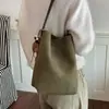 Bolso Cubo Vintage de Gran Capacidad para Mujer 2026 Invierno Nuevo Tendencia Nicho Casual Bolso de Hombro Textura Tejida Bolso Tote