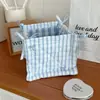 Cesta de almacenamiento acolchada con diseño de perro de dibujos animados, estilo Ins, bonita cesta para guardar aperitivos y artículos diversos, caja de almacenamiento, bolsa de almacenamiento para cosméticos