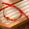 Pulsera de Cuerda de Colores del Festival del Bote del Dragón Bolsa de la Suerte Tejida a Mano Cuerda para la Transferencia del Año de Vida Pulsera de Cuerda Roja de la Suerte