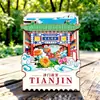Ojo de Tianjin Campana del Siglo Cultural y Creativo de Madera Tendencia Nacional Imán de Nevera Creativo Tridimensional Souvenir de Viaje Edificio Emblemático