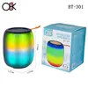 Altavoz Bluetooth LED de colores BT-301 transfronterizo con subwoofer, estéreo pequeño para familia, exterior