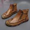Botas Martin Transfronteiriças Amazon para Homens 2025 Inverno Tendência Casual Cano Alto Sapatos Masculinos Motocicleta Botas de Trabalho Moda Botas Curtas