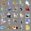 100 pegatinas originales de figuras de palo de animales de dibujos animados, lindas, transfronterizas, impermeables, decorativas para computadora y teléfono móvil, al por mayor