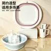 Balanza de Plástico Plegable Portátil para Lavandería de Dormitorio de Estudiantes, Lavabo Grande para Cara del Hogar, Lavabo para Viajes de Bebé