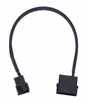 Cable de conexión de 3 vías para ventilador de refrigeración de CPU de computadora de 4 pines PWM, 1 a 3, tipo serpiente, 30 cm