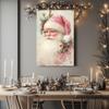Pintura al óleo sin marco con tema navideño rosa del pueblo de Dafen para colgar en la pared del sofá, entrada del pasillo, pintura decorativa creativa