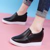 Zapatos de Mujer con Tacón Oculto 2026 Otoño Cuña Suela Gruesa Tenis Blancos Mocasines Casuales Versátiles Zapatos de Estudiante para Mujer Otoño