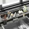 Nuevo estante para grifo de cocina, cesta escurridora multifuncional para fregadero, estante de almacenamiento sin taladro para esponja y estropajo de acero