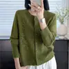 Elegante diseño floral bordado, cárdigan de punto con pelo de mapache, nueva colección otoño/invierno 2026 para mujer, chaqueta suéter estilo coreano