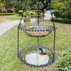Bebedero Colgante para Pájaros Bandeja Alimentadora para Colibríes Decoración de Jardín Terraza Patio Trasero Comedero para Pájaros Balcón Mascota